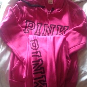 Victoria secret pink sweatshirt and sweatpants